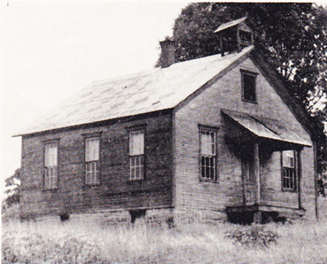 Crawford School building in black and white photograph
