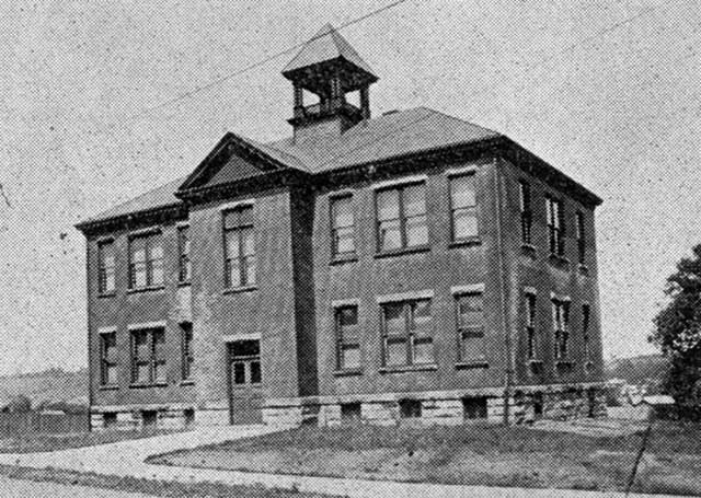 Jenks Hill School building from 1909, showing the architectural style of the era