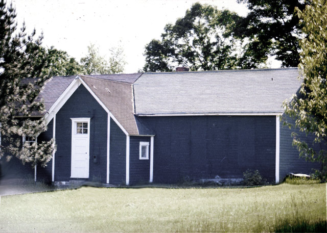 Bell Township area school building with blue tinting